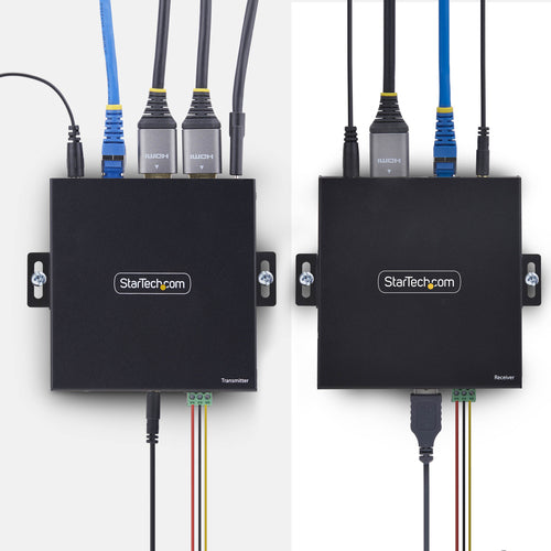 4K HDMI KVM Extender Over IP Network 60Hz Black Transmitter Receiver Kit