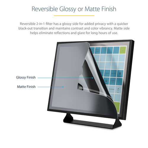 Privacy Filter StarTech.com 17-Inch Anti-Glare 51% Blue Light Reduction Frameless