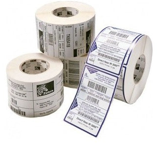 Die-Cut Label Zebra Z-Perform 1000T Thermal Transfer White Permanent Adhesive Roll - 87985