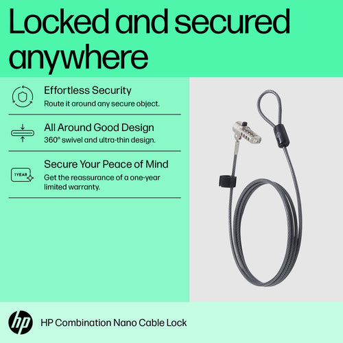 HP Nano Combination cable lock