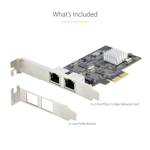 2-Port 2.5Gbps NBASE-T PCIe Network Card Intel I225-V Multi-Gigabit NIC