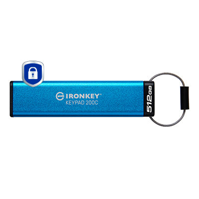 USB Flash Drive Kingston IronKey Keypad 200C 512GB USB-C 280MB/s AES-256