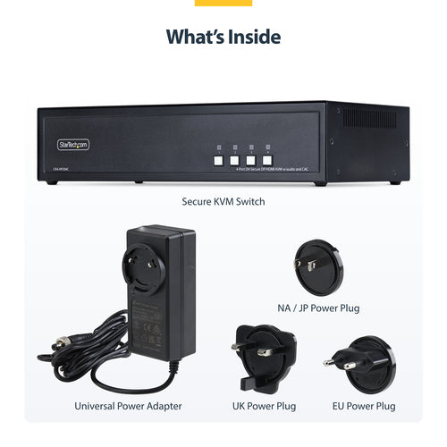KVM Switch StarTech.com CK4-HP204C 4-Port Dual-Monitor HDMI/DP 4K 60Hz - CK4-HP204C