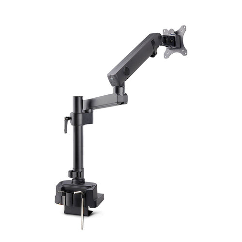 Desk Mount Monitor Arm 40 Inch Mechanical Spring-Assisted C-Clamp Black
