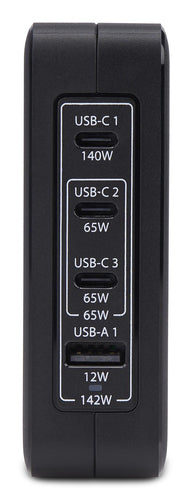 Wall Charger StarTech.com 140W USB-C 3x USB-C 1x USB-A GaN Adapter - 3114GCU-WALL-CHARGER