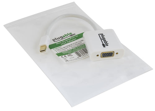 Mini DisplayPort to VGA Adapter Plugable Technologies Active 1920x1080 Driverless
