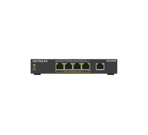 Network Switch NETGEAR GS305Pv3 Unmanaged Gigabit Ethernet PoE Wall Mountable - GS305P-300EUS