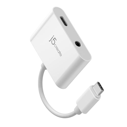 USB-C to 3.5mm Audio Adapter with Power Delivery Black