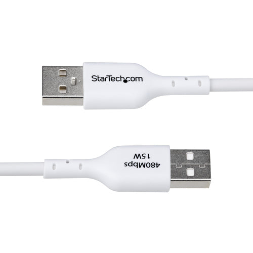 USB Cable StarTech 6.6ft USB-A to USB-C 3A USB 2.0 TPE Jacket - USB2AC2MNCWHE