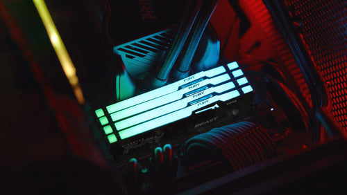 Memory Module Kingston FURY Beast 16GB 5600MT/s DDR5 RGB CL40 - KF556C40BBAK2-16