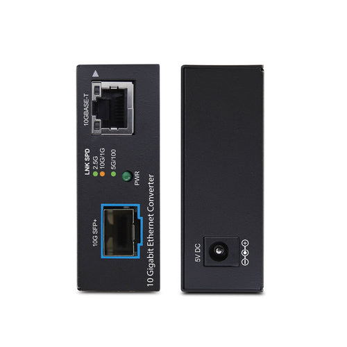 10GbE Multi-Gigabit Open SFP+ Fiber Media Converter 10G 5G 2.5G 1G