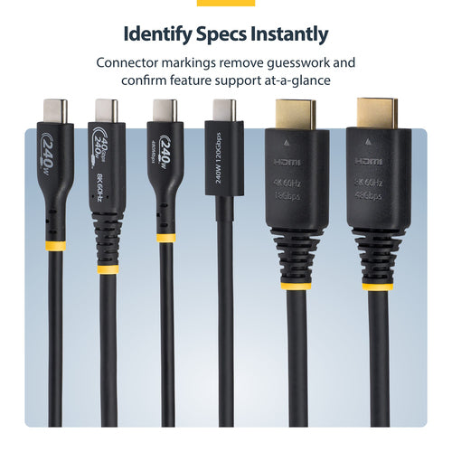 HDMI Cable StarTech.com HDMI 2.1 8K 60Hz 48Gbps 5m TPE Jacket