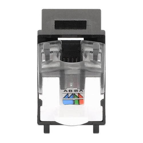 Keystone Module Intellinet 772129 10GBase-T RJ-45 Female Flat Black