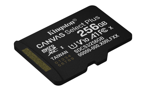 microSDXC Kingston Technology Canvas Select Plus Gen3 256GB 150MB/s A1 Class 10 UHS-I - SDCS3/256GB