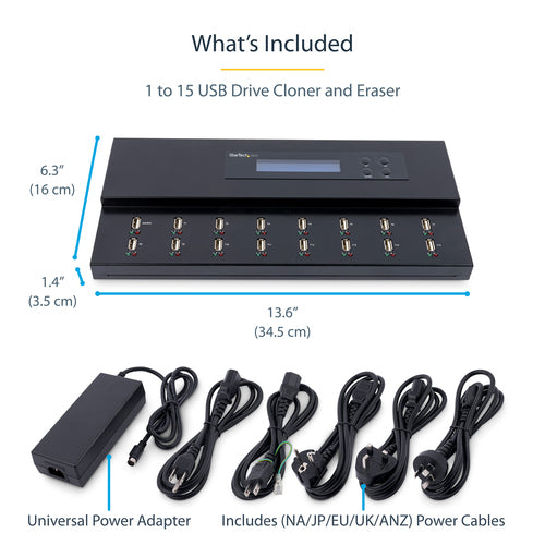 USB Duplicator StarTech.com USBDUPE115 15-Port 1.5 GB/min Type-A