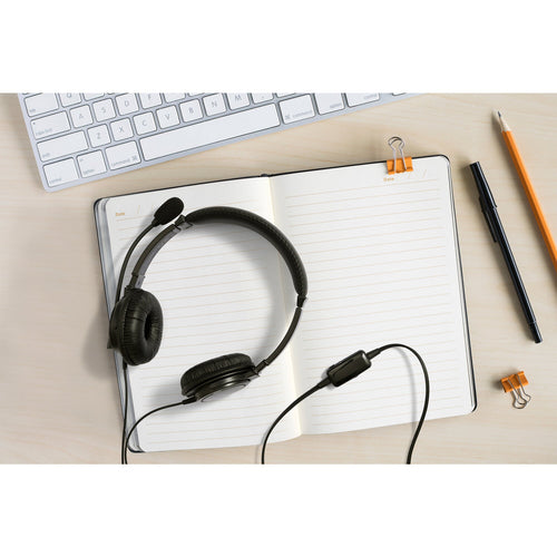 Wired USB-A Headset Kensington K33065WW Microphone Volume Control Black