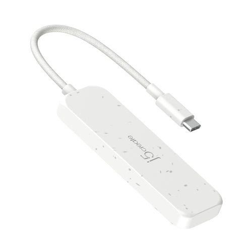 USB-C to 4-Port Type-A Hub j5create JCH341EW 10000Mbit/s Eco-Friendly ABS