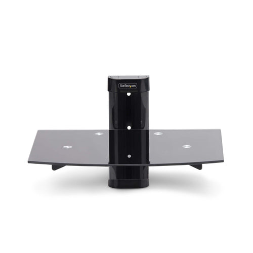 AV Equipment Shelf StarTech.com 1B-WALL-MOUNT-SHELF Black Tempered Glass Adjustable Height