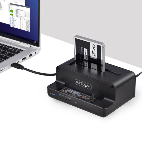 M.2 NVMe to SATA Drive Duplicator StarTech.com 27GB/min Dual Bay Cloner