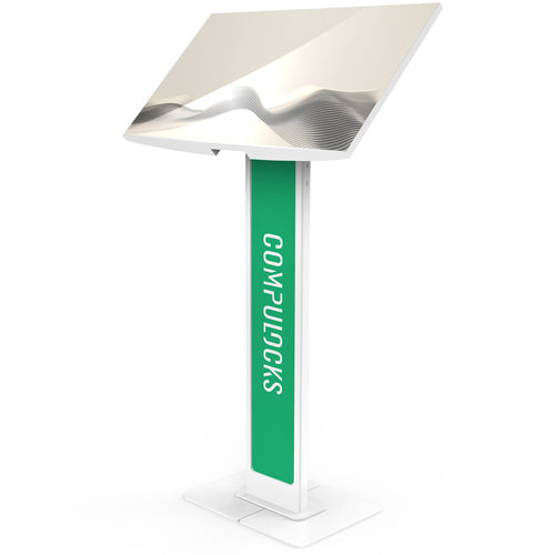 Tablet Security Enclosure Stand for Screens Up to 32 Inch - Compulocks White