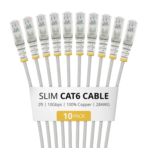 StarTech.com N6PAT2GRS10PK networking cable
