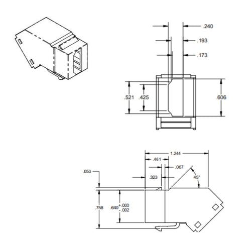 On-Q WP124KBK keystone module