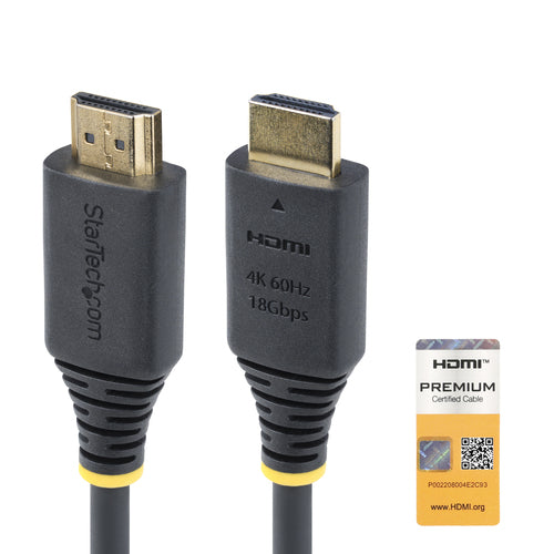 HDMI Cable StarTech.com HDMI2-CABLE-4K60 1.6ft 4K 60Hz HDR10 TPE Jacket - HDMI2-CABLE-4K60-50C
