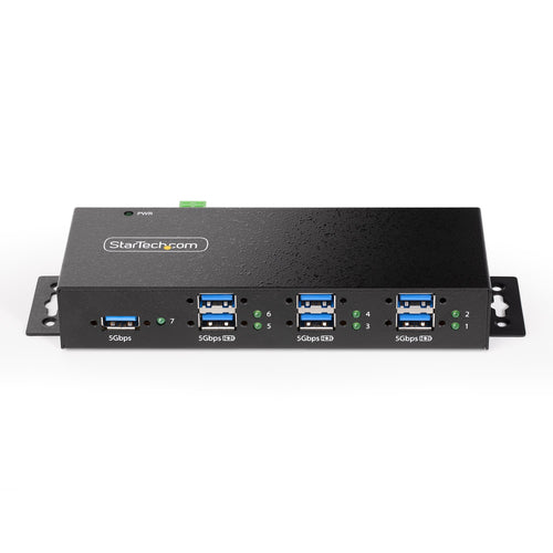 7-Port USB Hub StarTech.com 5G7AINDRM-USB-A Heavy Duty ESD Surge Protection - 5G7AINDRM-USB-A-HUB
