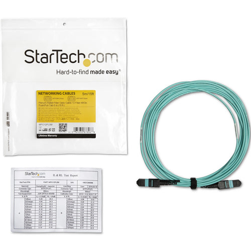 Fiber Optic Cable StarTech MTP/MPO OM3 5m 40G Multimode Low Insertion Loss