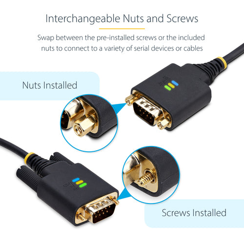 USB to Serial Adapter Cable 6.6ft with FTDI IC Black