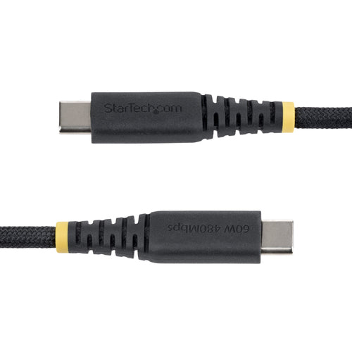 USB-C Charging Cable StarTech.com 15cm 60W (3A) Rugged USB 2.0 - USB2CC15CMNCBR