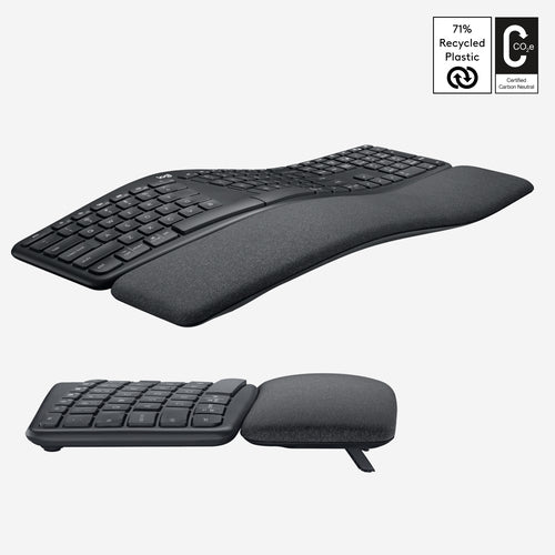 Wireless Keyboard Logitech ERGO K860 Full-size QWERTY Bluetooth Graphite - 920-010108