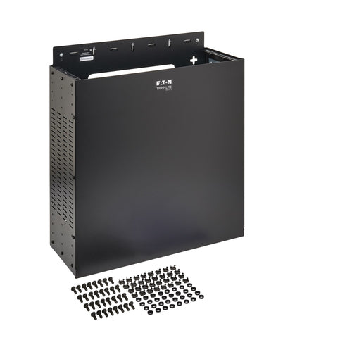 Vertical-Mount 4U Mini Rack Enclosure Black Steel for Wall-Mount