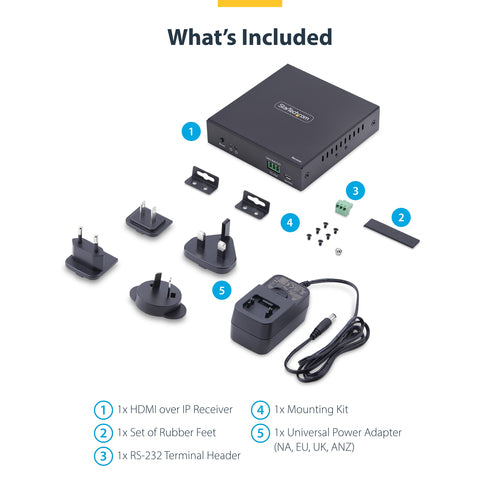 KVM Extender 4K HDMI over IP Network 60Hz Receiver StarTech