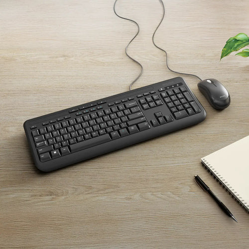 Wired Keyboard and Mouse Combo Microsoft QWERTY USB Black