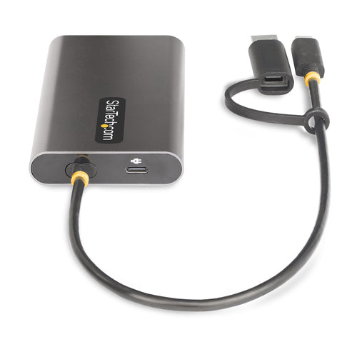 USB-C to Dual HDMI Adapter 4K 60Hz 100W Power Delivery StarTech.com