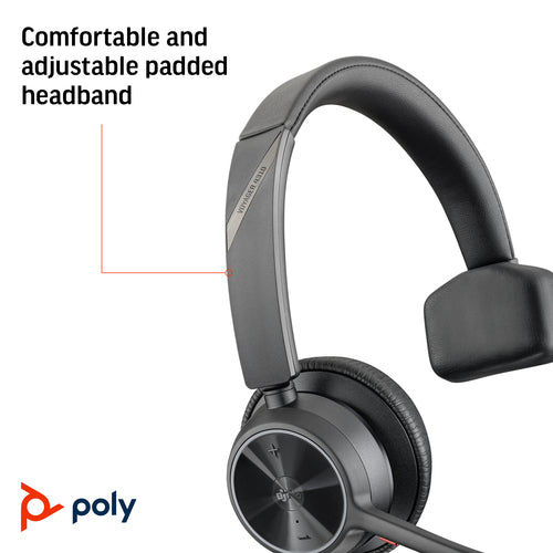Headset HP Poly Voyager 4310 USB-C Microsoft Teams Certified Wired & Wireless - 77Y95AA