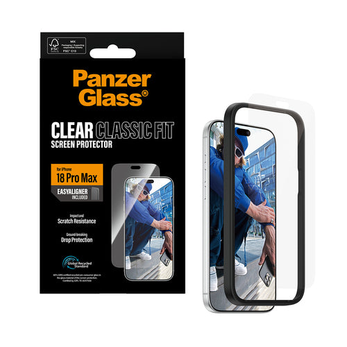 PanzerGlass ® Screen Protector iPhone 18 Pro Max | Classic fit w. EasyAligner