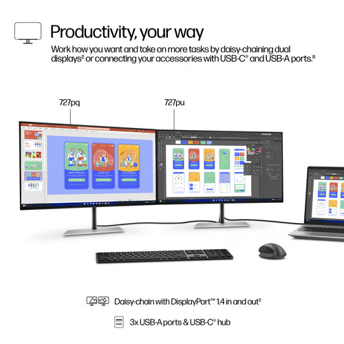 HP Series 7 Pro 27 inch QHD Monitor - 727pq computer monitor