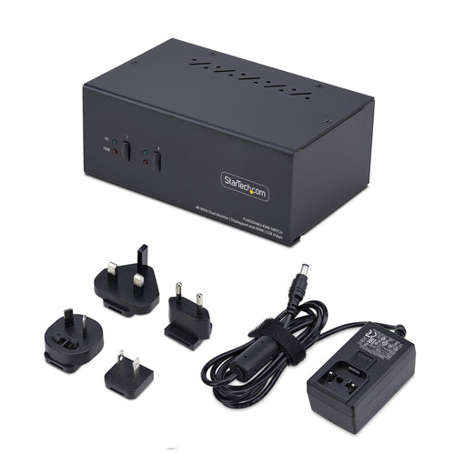 KVM Switch StarTech.com P2ADDH462 4K Ultra HD 36W - P2ADDH462-KVM-SWITCH