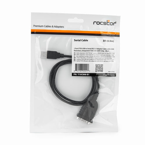 Rocstor Y10C898-B1 serial cable