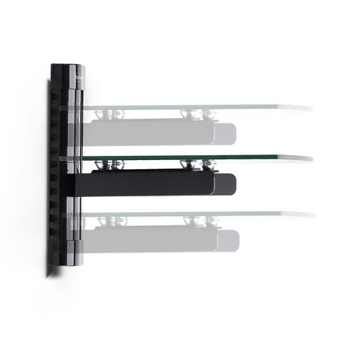 AV Equipment Shelf StarTech.com 1B-WALL-MOUNT-SHELF Black Tempered Glass Adjustable Height