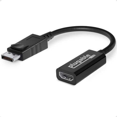 Video Cable Adapter Plugable Technologies DP-HDMI 4K 60Hz DisplayPort to HDMI