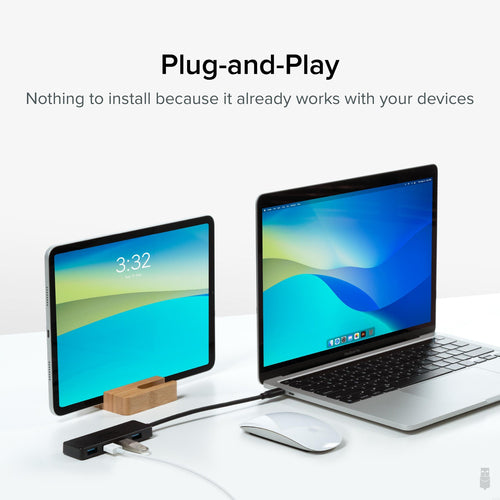 USB Hub Plugable Technologies USBC-HUB4A 4-Port USB 3.0 5000 Mbit/s Compact