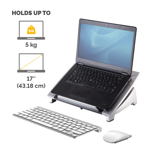Laptop Stand Fellowes Office Suites Riser Adjustable 43.2cm 5kg Black