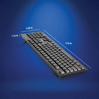 Wired USB Full-size QWERTY Keyboard Black Verbatim 70735