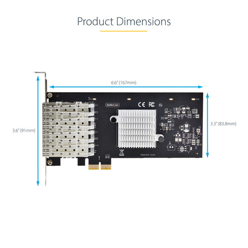 Network Card StarTech 4-Port GbE SFP Intel I350-AM4 PCIe 2.0