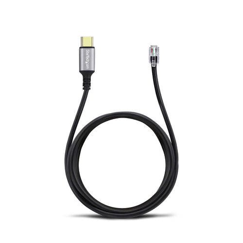 Headset Adapter StarTech.com UR9 USB-C RJ-9 1.8m Black - UR9-HEADSET-ADAPTER