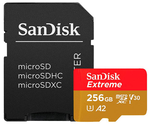 MicroSDXC SanDisk Extreme PLUS 256GB Class 10 200MB/s U3 - SDSQXBD-256G-GN6MA