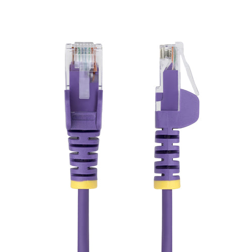 CAT6 Ethernet Cable StarTech.com 6ft Slim Snagless 100W PoE Purple